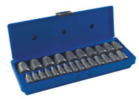 25 Pc. Hex Head Multi-Spline Screw Extractor Set