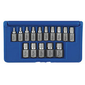 15 Pc. Hex Head Multi-Spline Screw Extractor Set