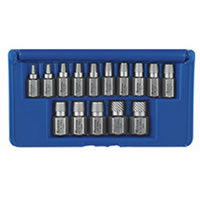 15 Pc. Hex Head Multi-Spline Screw Extractor Set