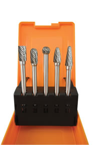 ONYX 3 Pc. Die Grinder Kit with 8 Pc. Double Cut Carbide Rotary Burr Set