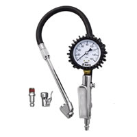 2.5" Dial Tire Inflator with Locking & Dual Chucks