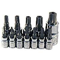 12 Pc. 5 Lobe Star Plus Tamperproof Bit Socket Set