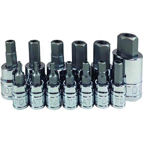 13 Pc. Tamper-Resistant SAE HEX Bit Socket Set