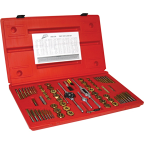 Machine Screw, Fractional & Metric Tap & Die Set, 76 pc.