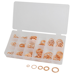 Copper Washer Metric Assortment, 125 Pc