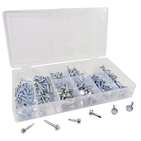 200 Pc. Hex Washer Head Self-Drilling Screw Assortment