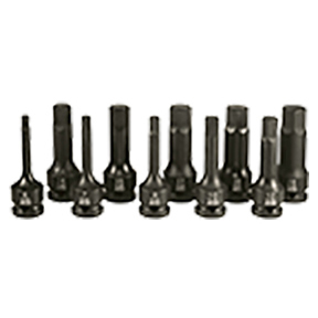 10 Pc. 1/2" Drive Metric Impact Hex Driver Set