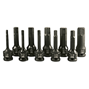 10 Pc. 1/2" Drive SAE Impact Hex Driver Set