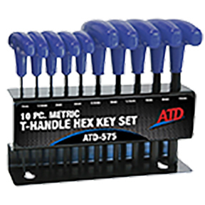 10 Pc. Metric T-Handle Hex Key Set