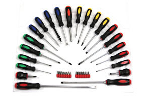 22 Pc. Screwdriver with 16 Pc. Bit Set