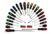 22 Pc. Screwdriver with 16 Pc. Bit Set