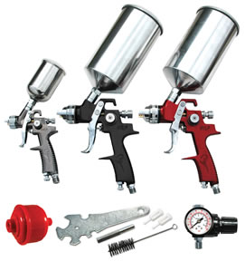 9 Pc. HVLP Spray Gun Set