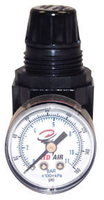 Mini 1/4 NPT Air Regulator with Gauge, 25 SCFM