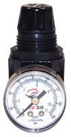 Mini 1/4 NPT Air Regulator with Gauge, 25 SCFM