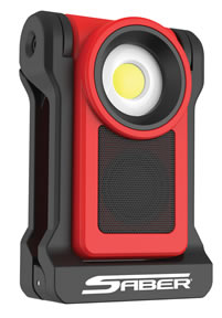 1000 Lumen Rechargeable Clamp Light With Speaker