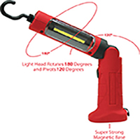 Saber Single Strip 3-Watt LED Cordless Rechargeable Work Light